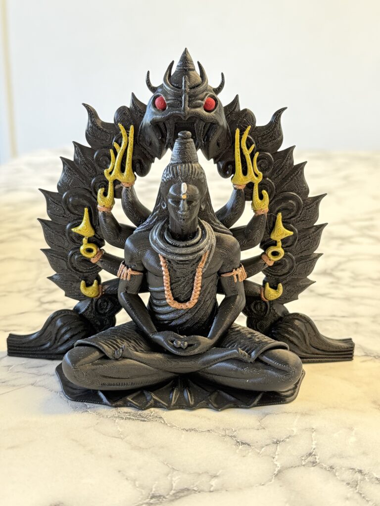 Handcrafted Lord Shiva Murti in Adiyogi Meditating Pose – Shiva Statue for Home Mandir, Puja Room & Decor (6 Inches)